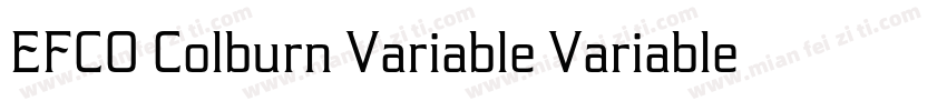 EFCO Colburn Variable Variable字体转换
